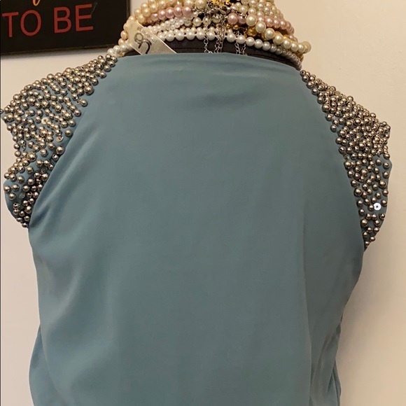 Teal with elastic waist Dress - Picture 9 of 9